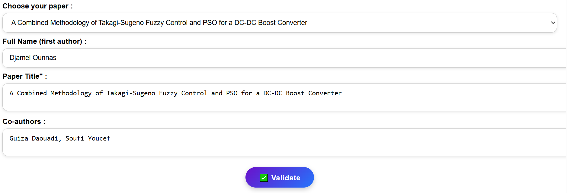 Step 3 – Select your paper